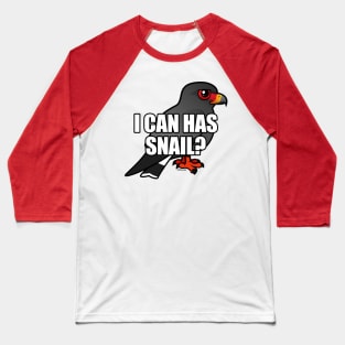 Funny Cartoon Snail Kite Spoof Design Baseball T-Shirt